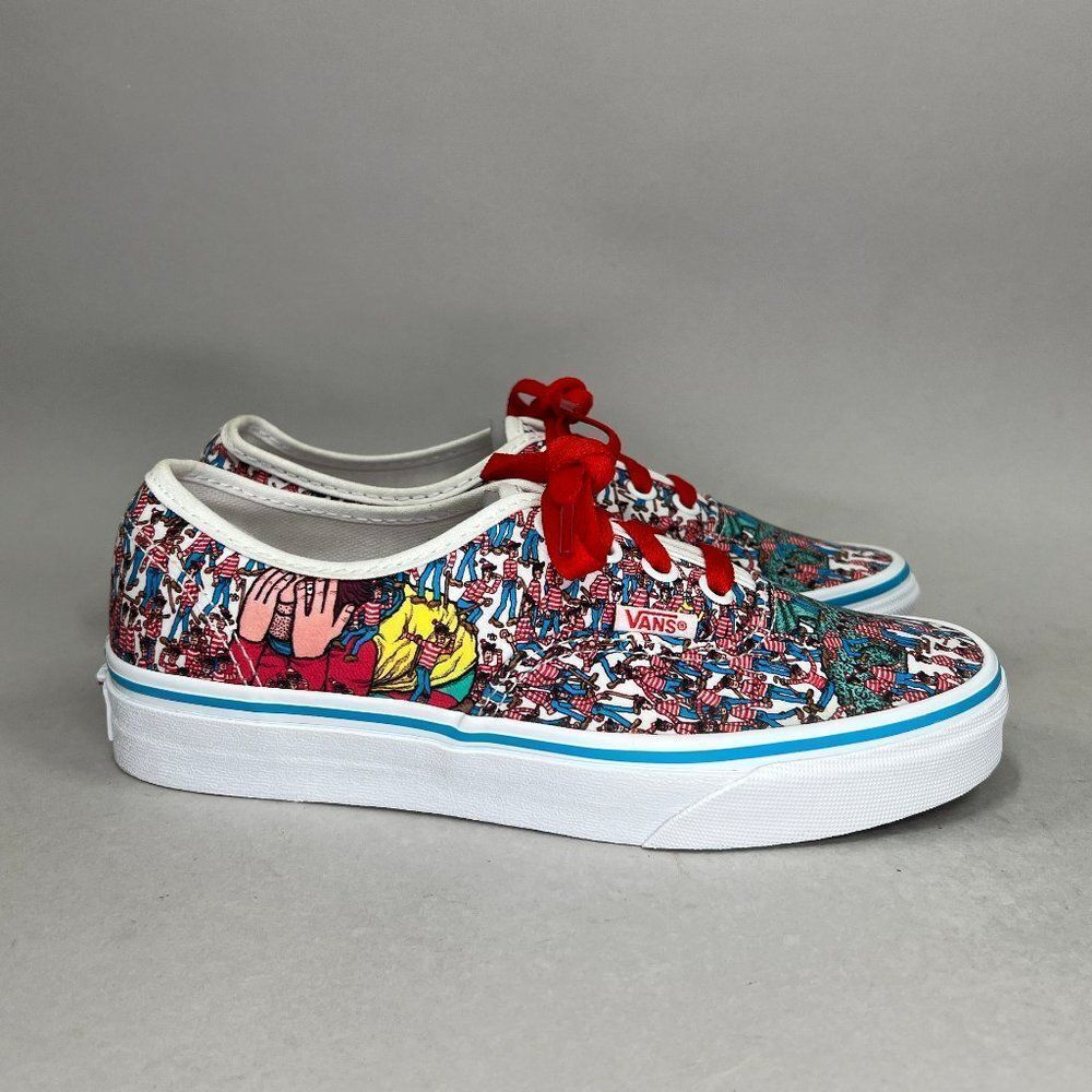 Vans Classic Authentic Shoes‎ Women's 5.5 Wheres Waldo Land Of Waldos Sneakers
